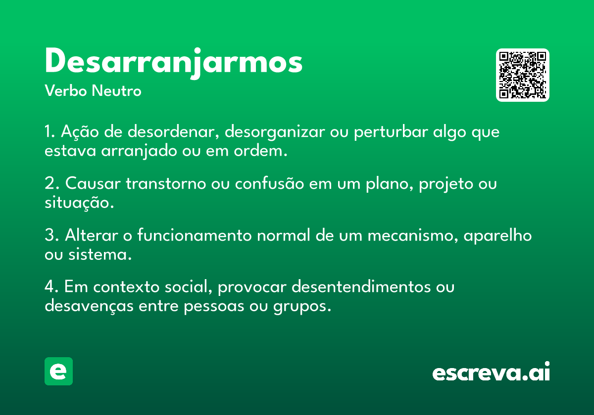 desarranjarmos