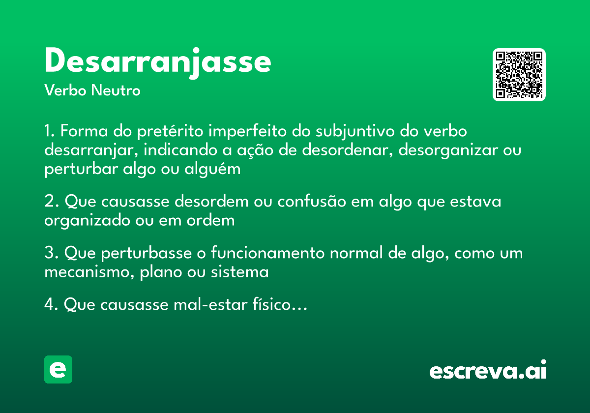 desarranjasse