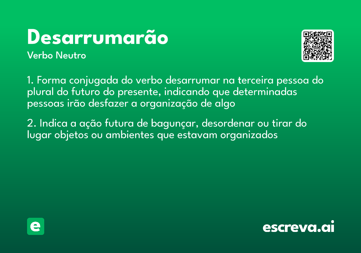 desarrumarão