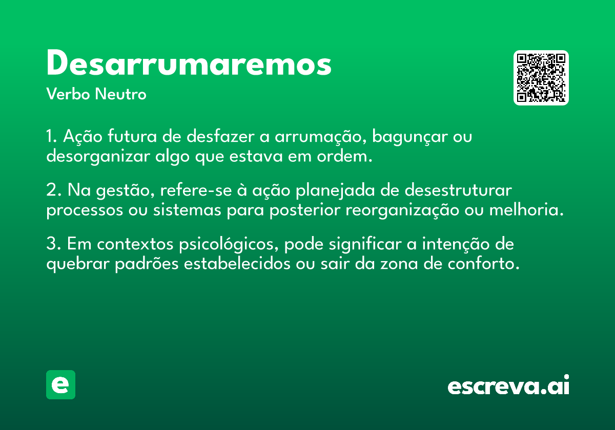 desarrumaremos