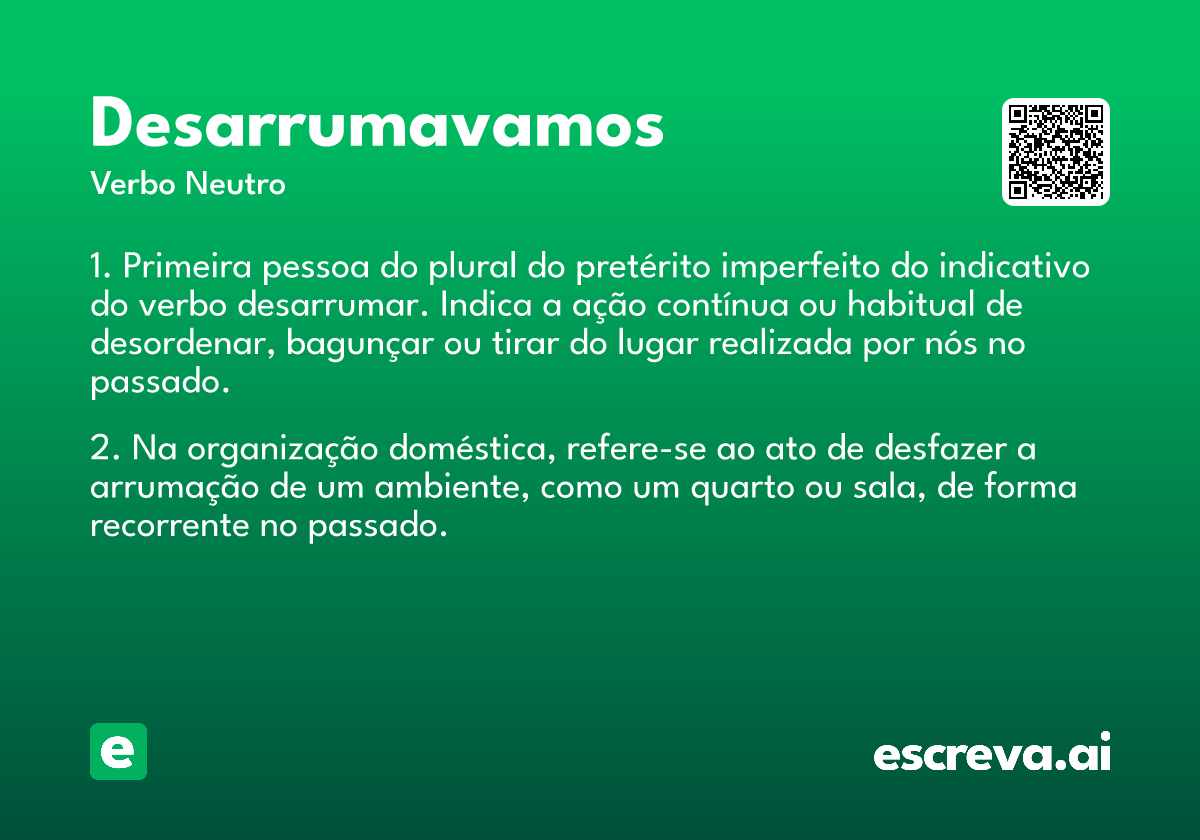 desarrumavamos
