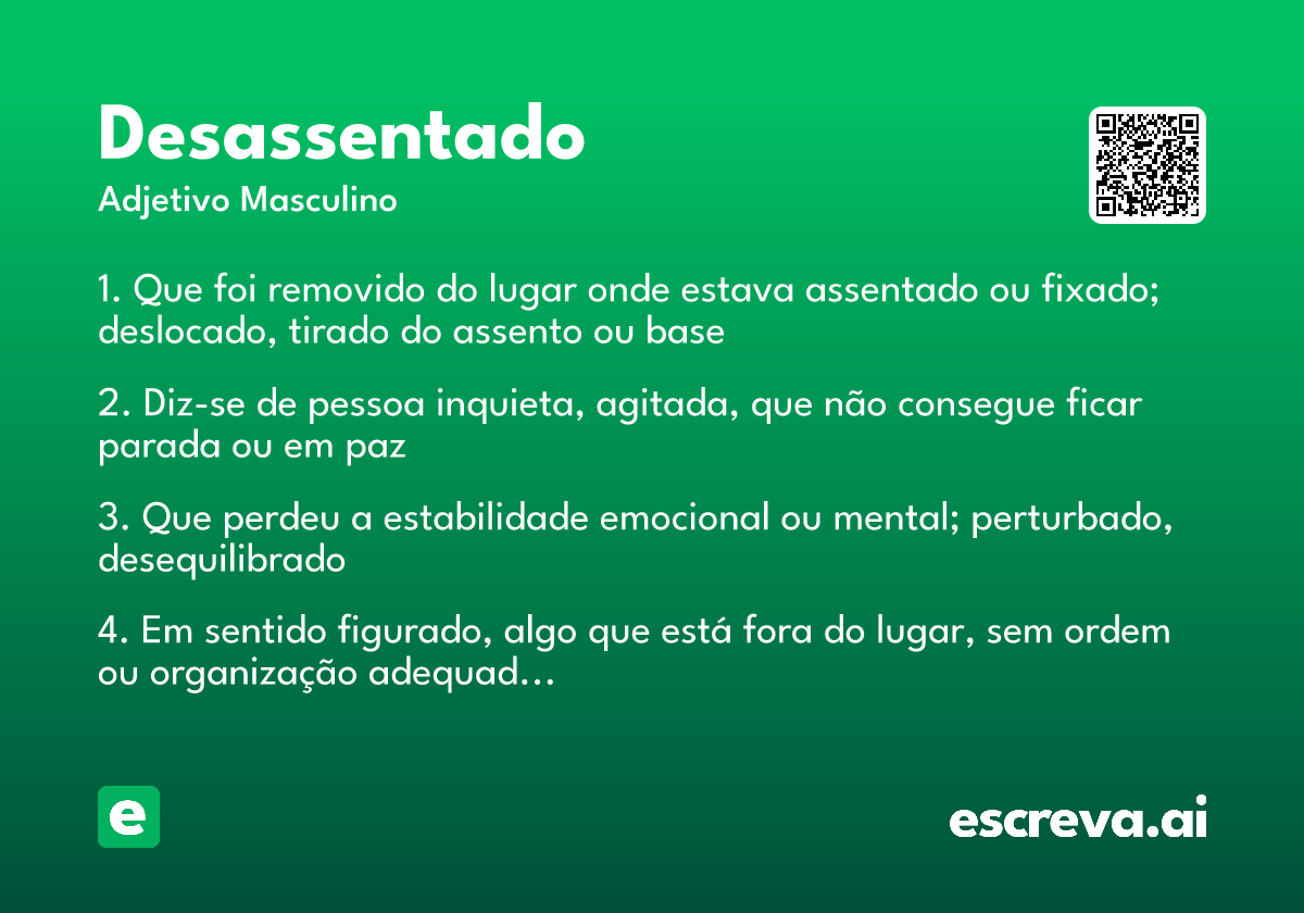 desassentado