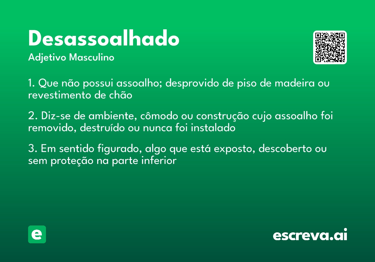 desassoalhado