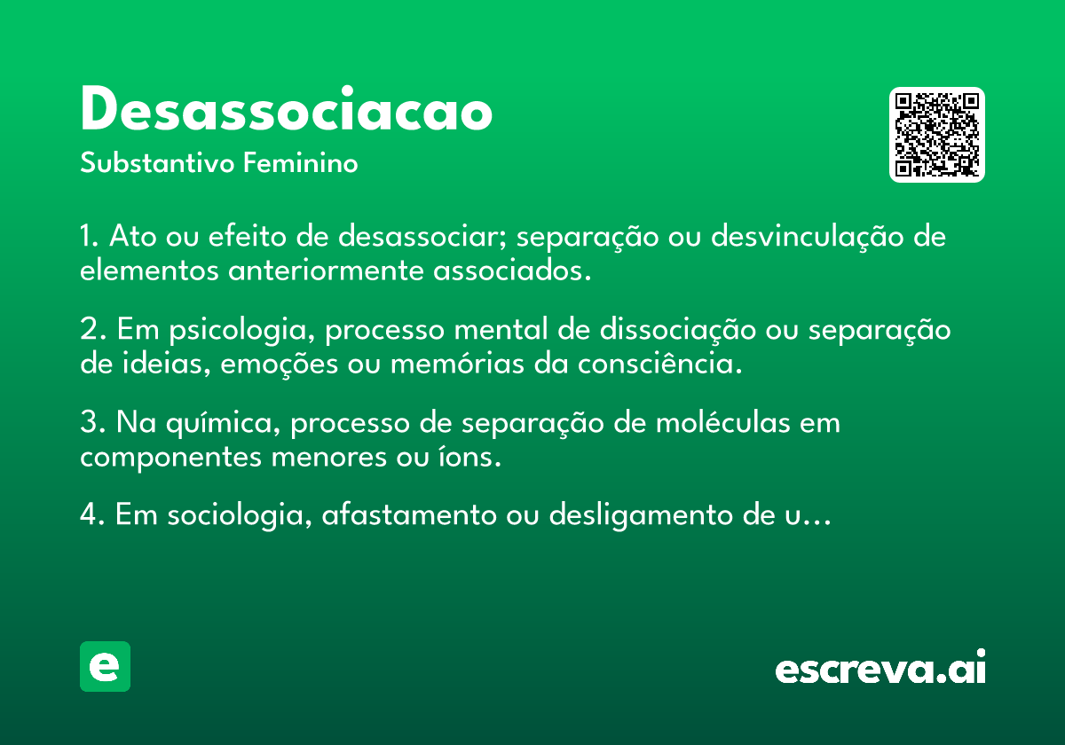 desassociacao