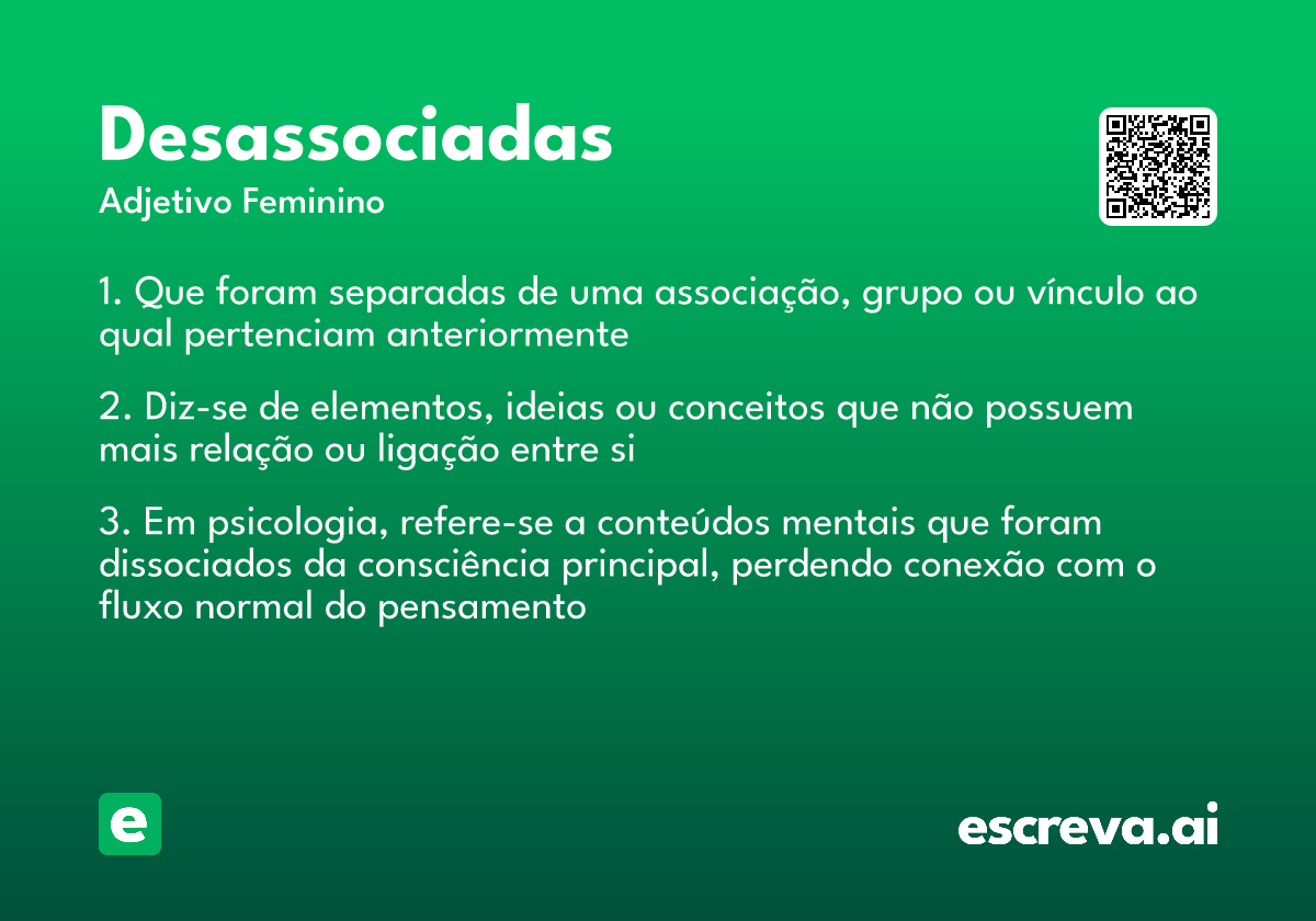 desassociadas