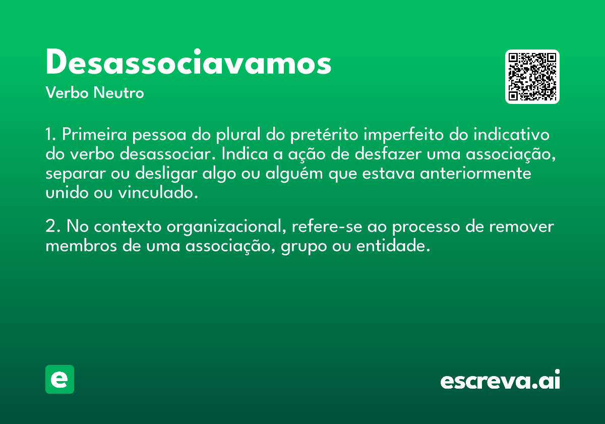 desassociavamos