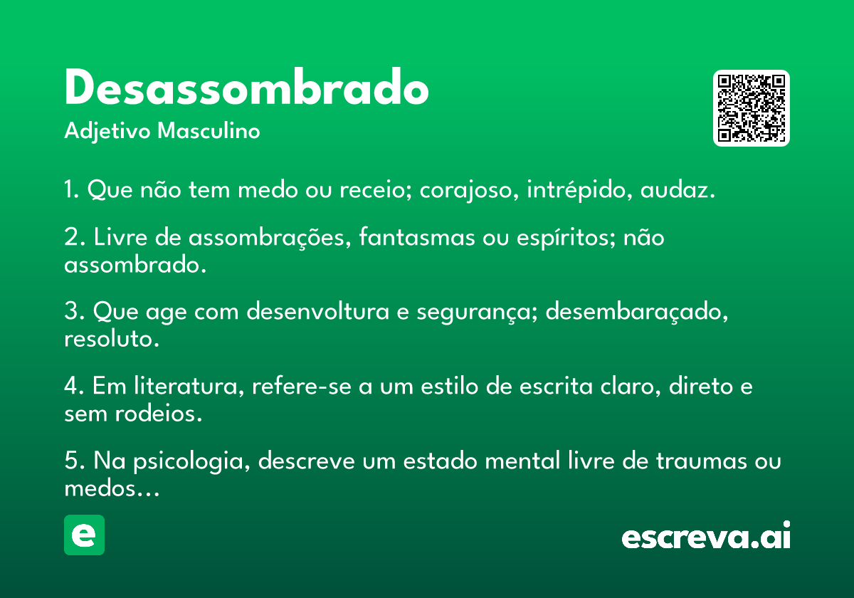 desassombrado