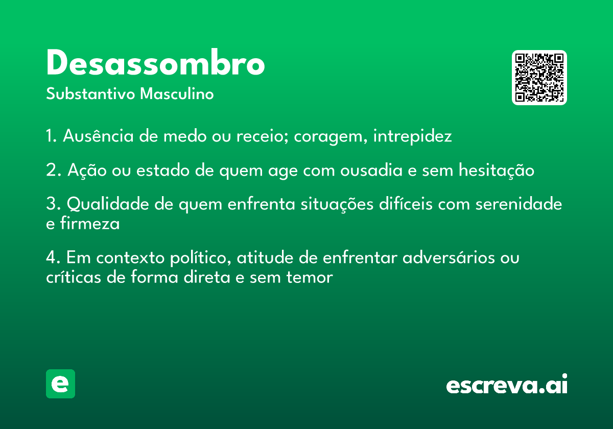 desassombro