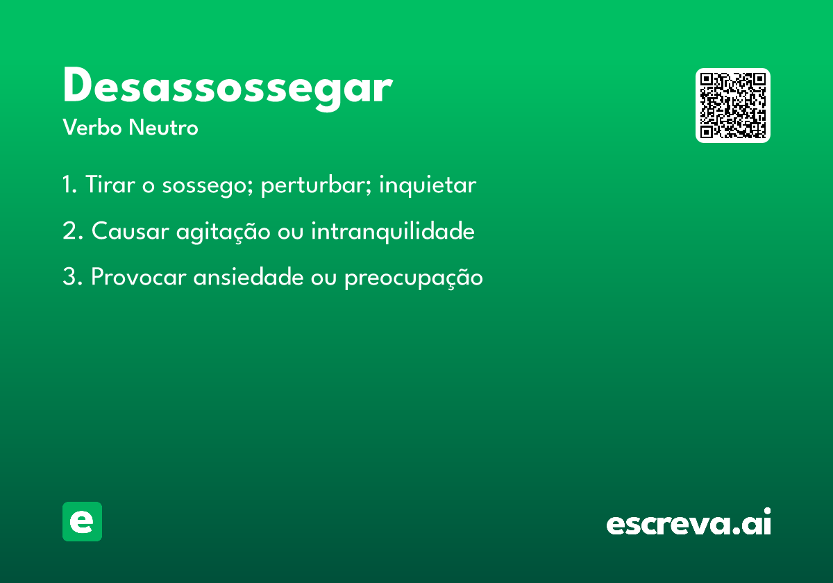 desassossegar