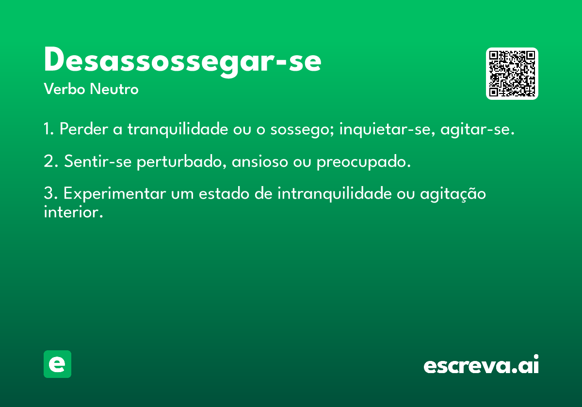 desassossegar-se