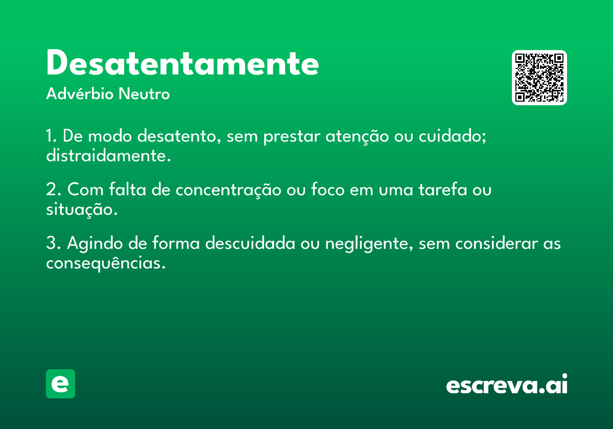 desatentamente