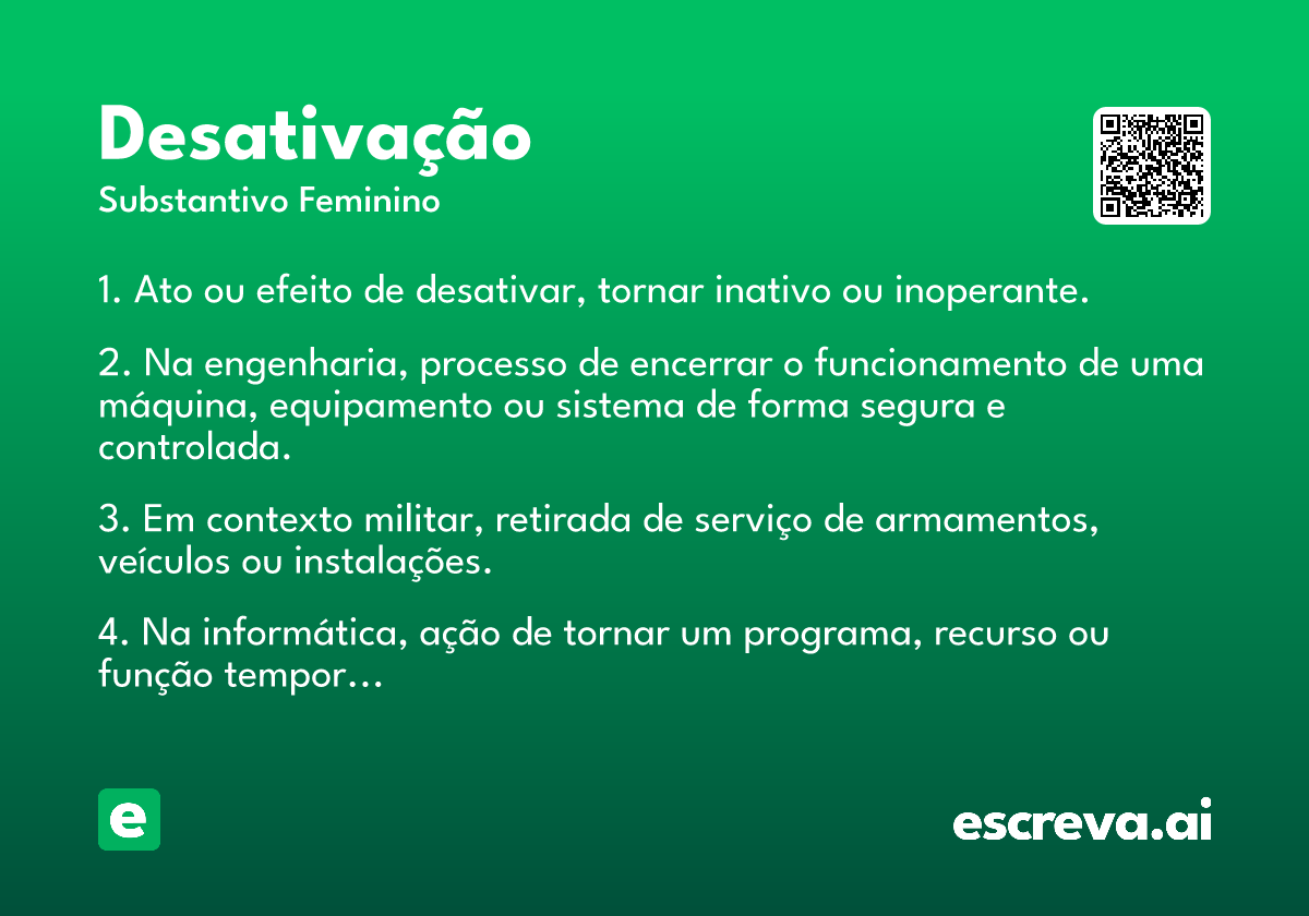 desativação