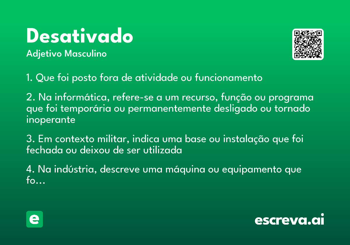 desativado