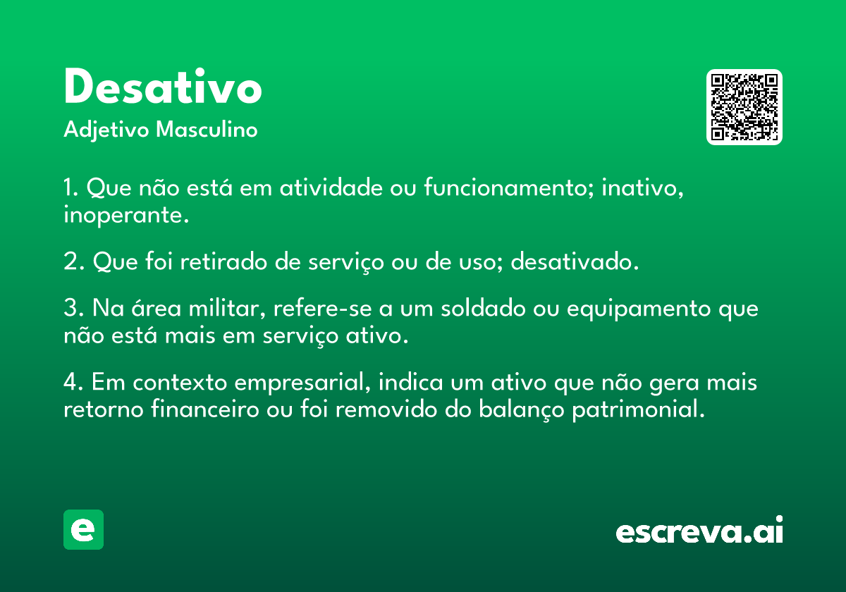 desativo
