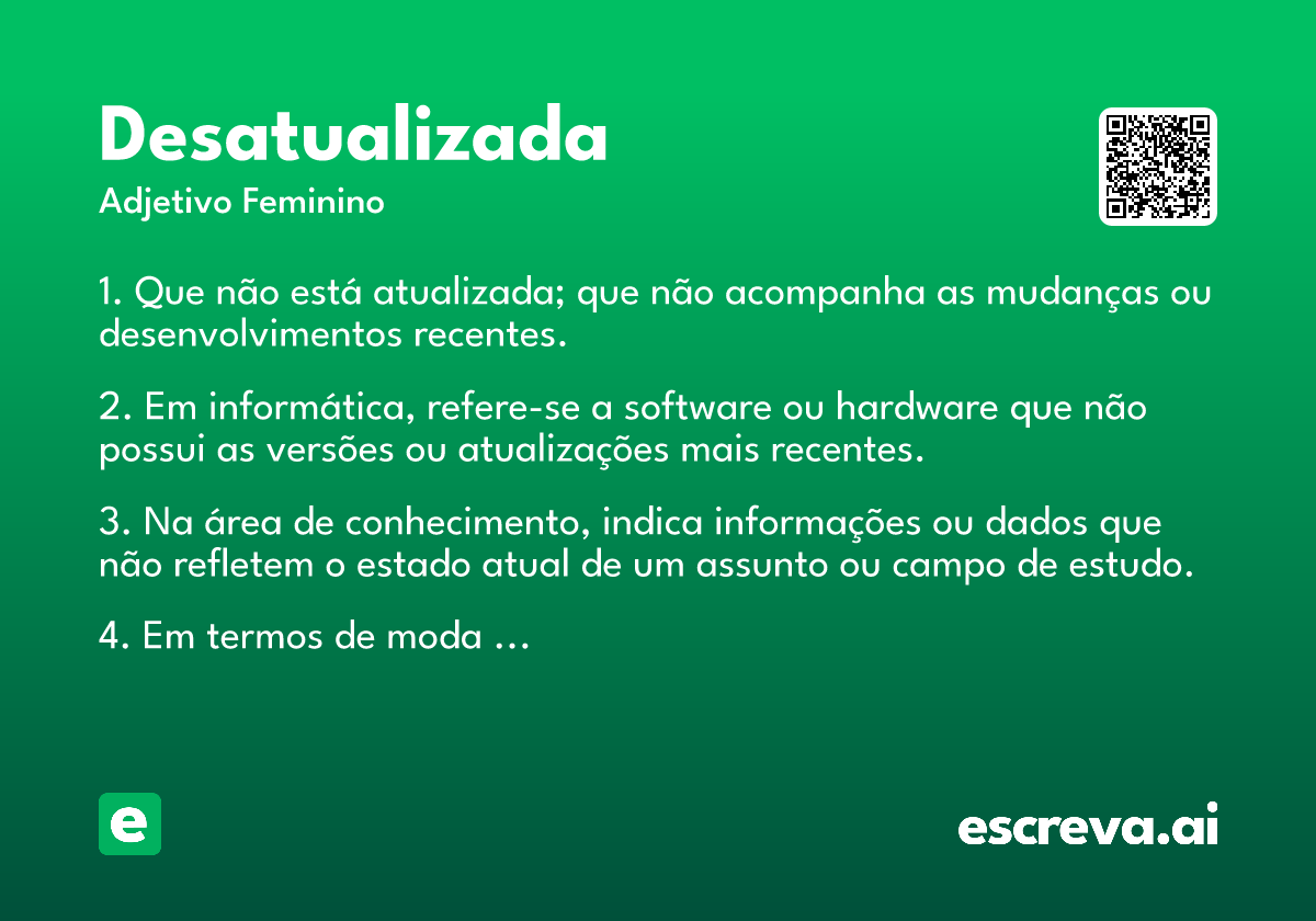desatualizada