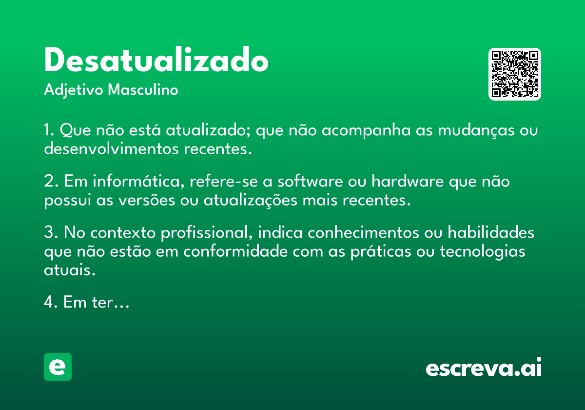 desatualizado