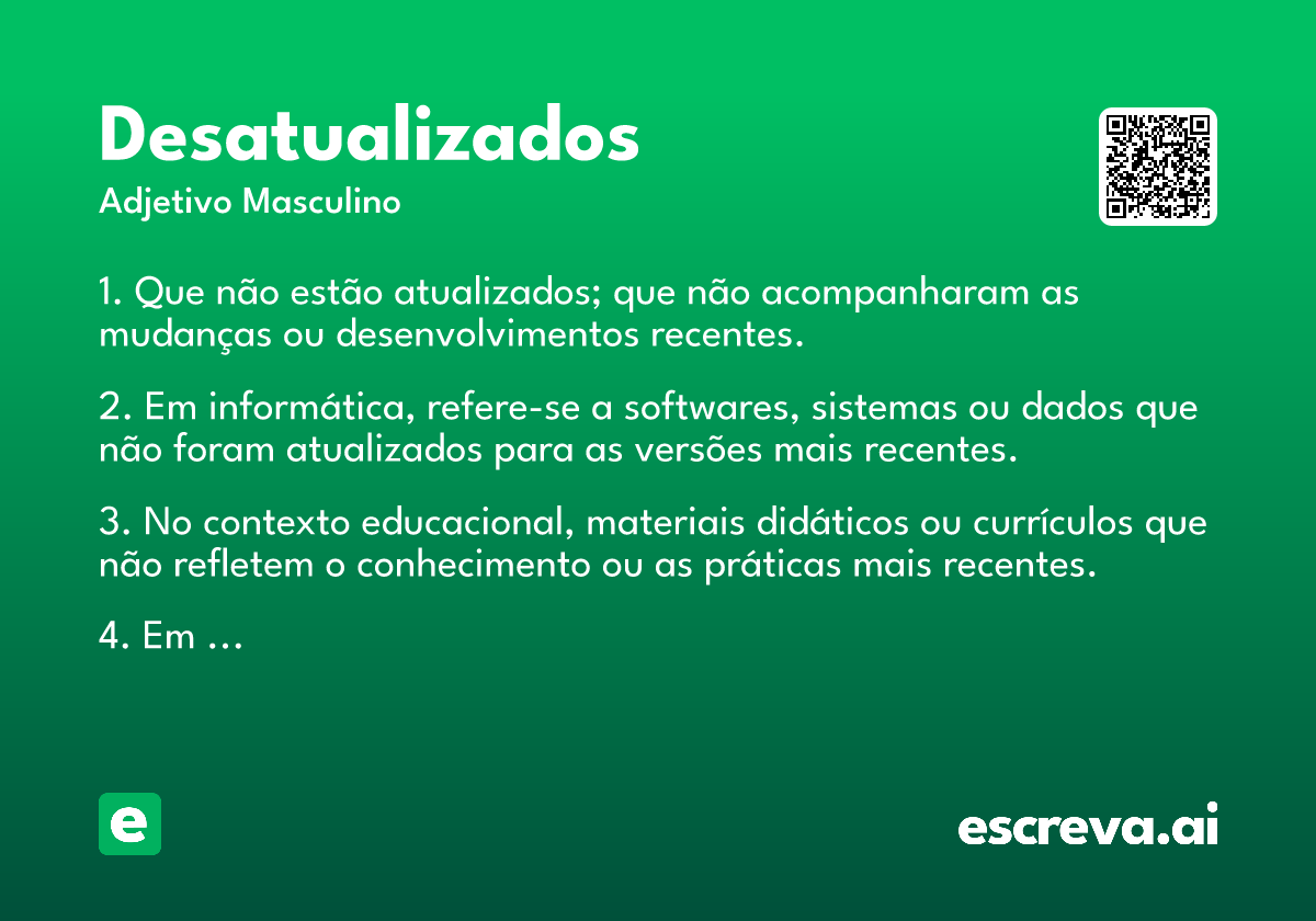 desatualizados