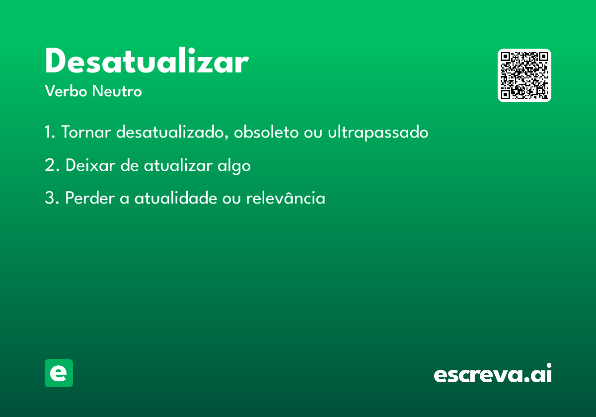 desatualizar