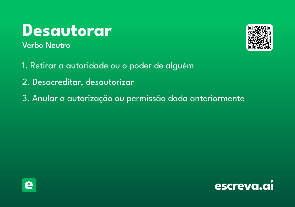 desautorar