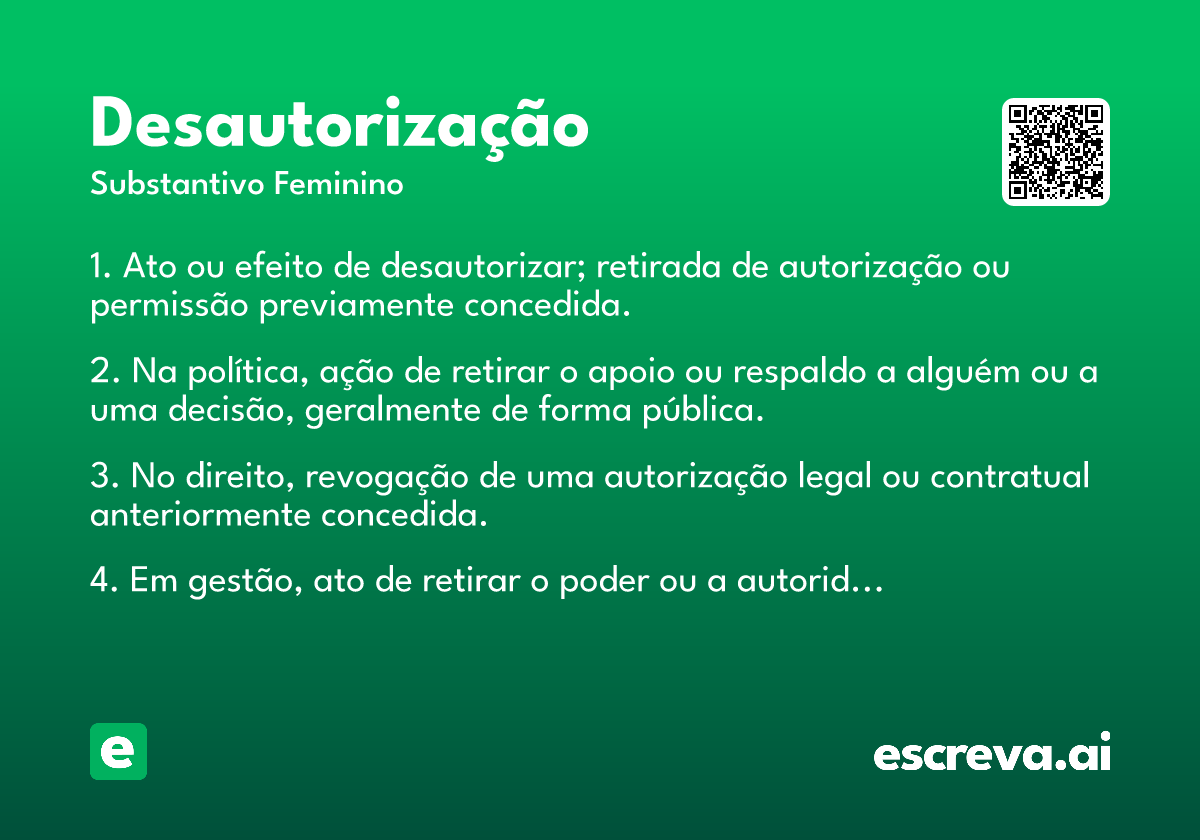 desautorização