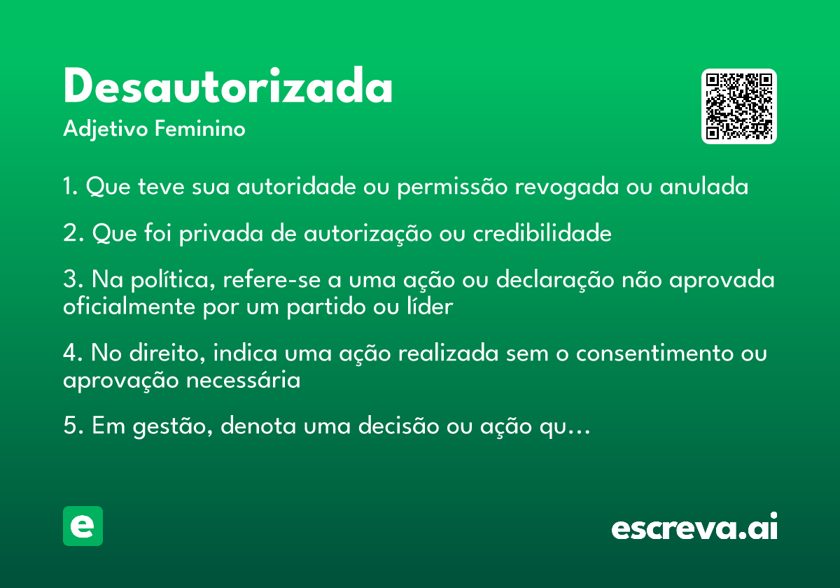 desautorizada