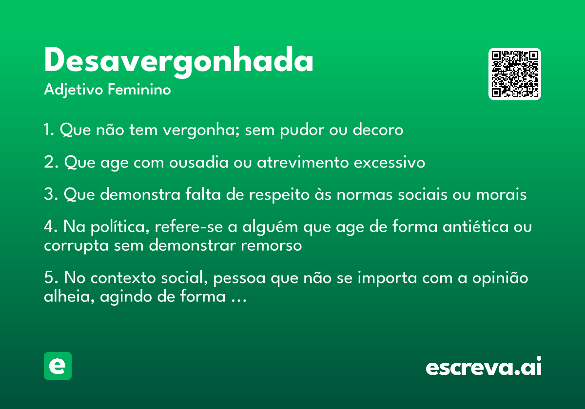 desavergonhada