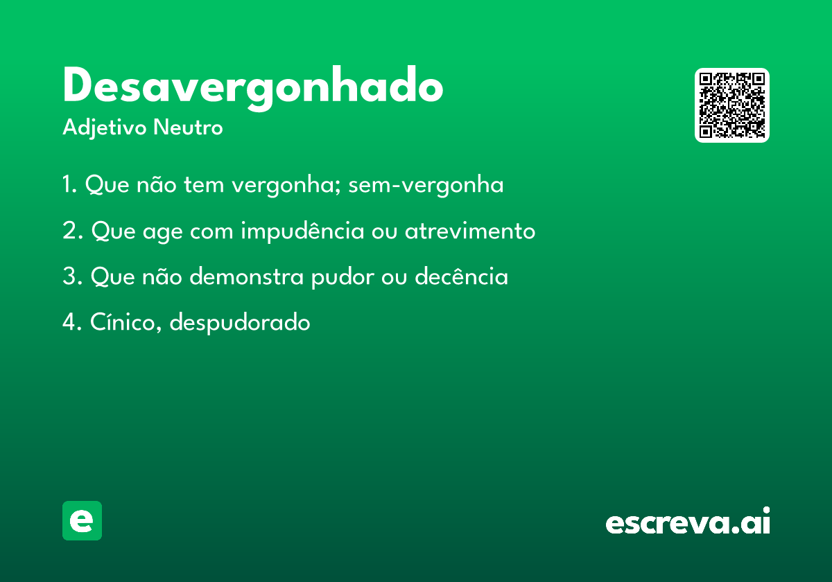 desavergonhado