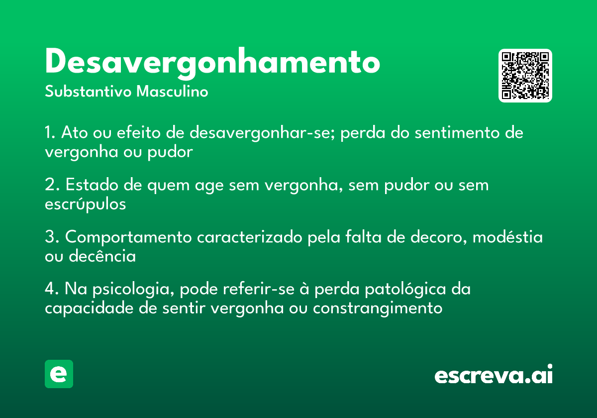 desavergonhamento