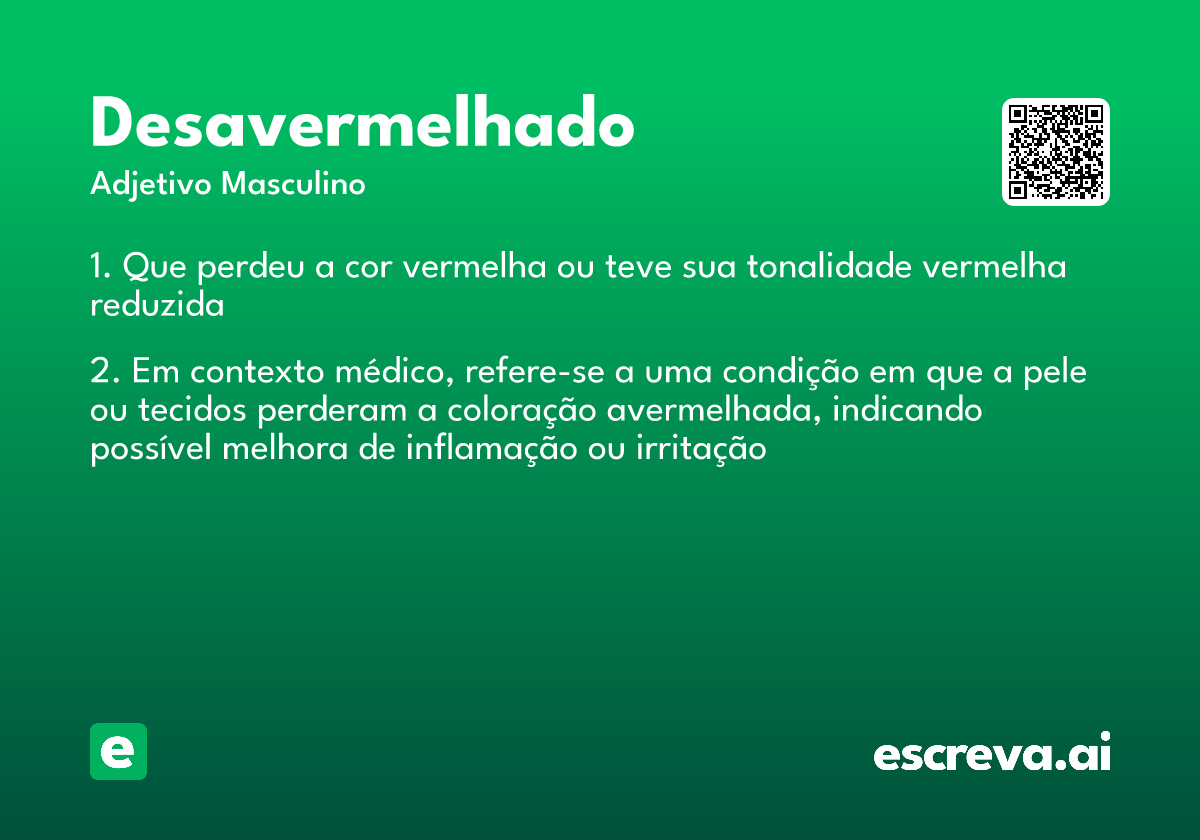 desavermelhado