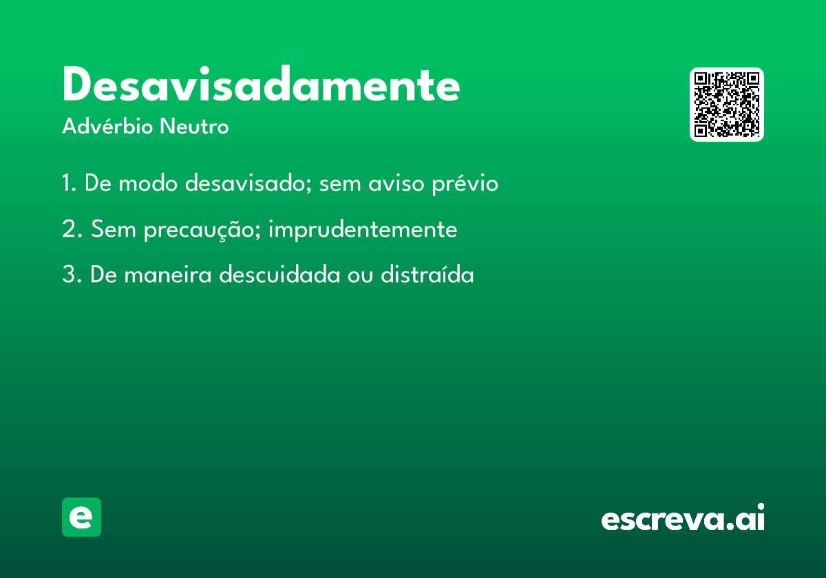 desavisadamente
