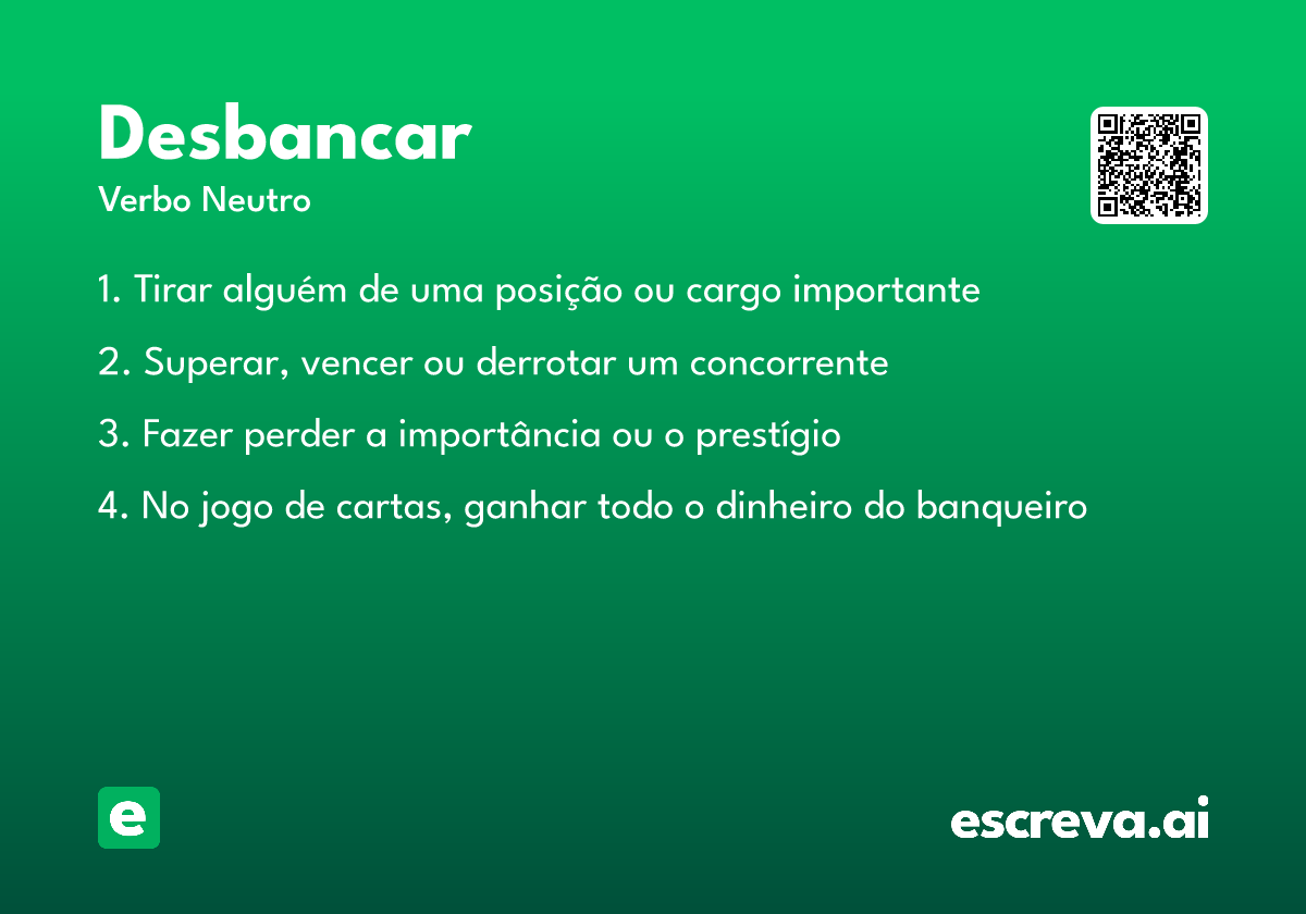 desbancar