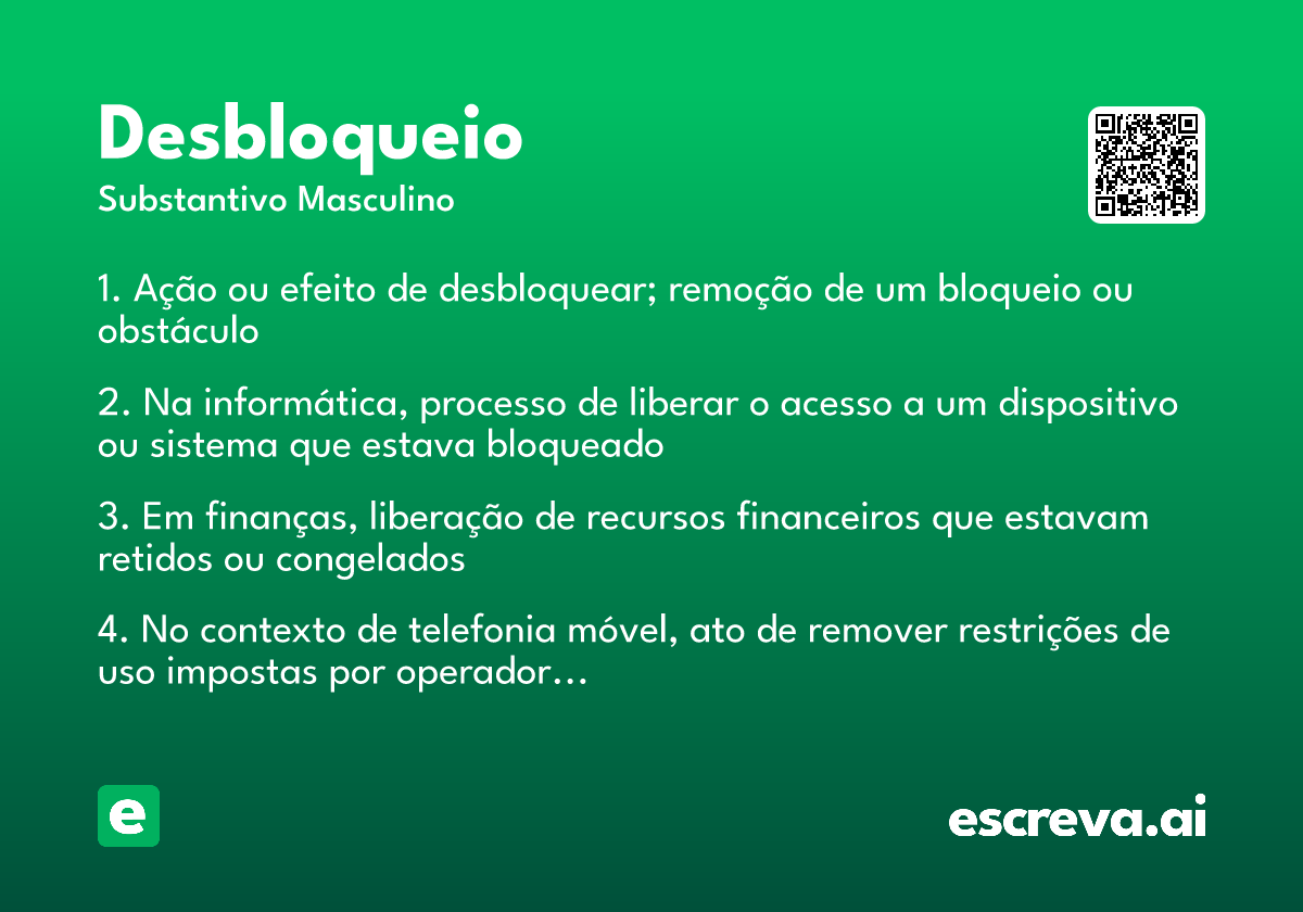 desbloqueio