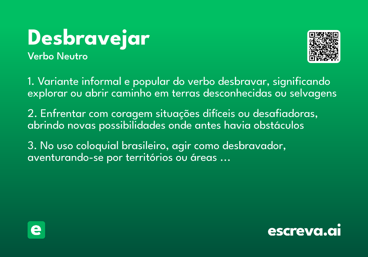 desbravejar