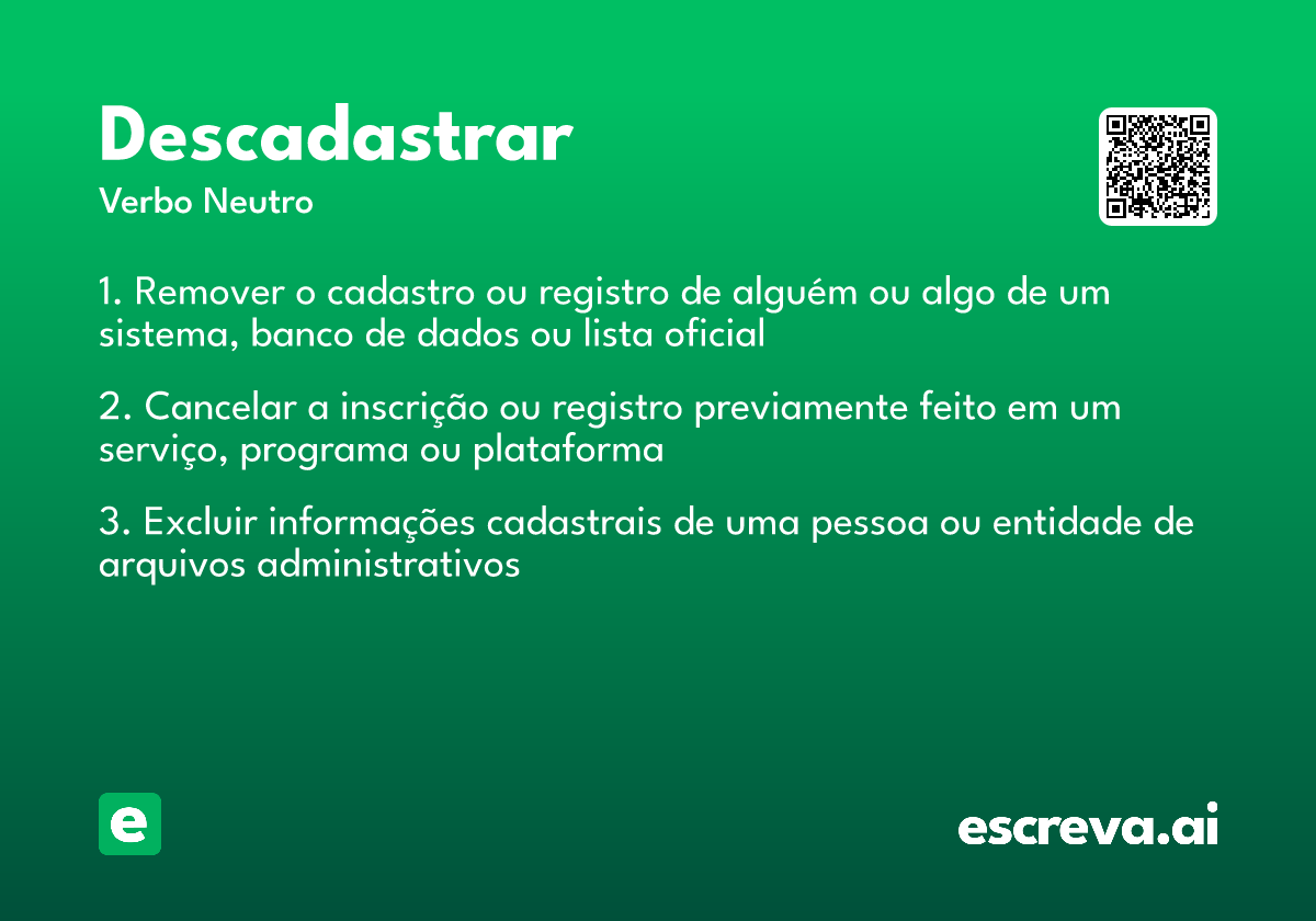 descadastrar