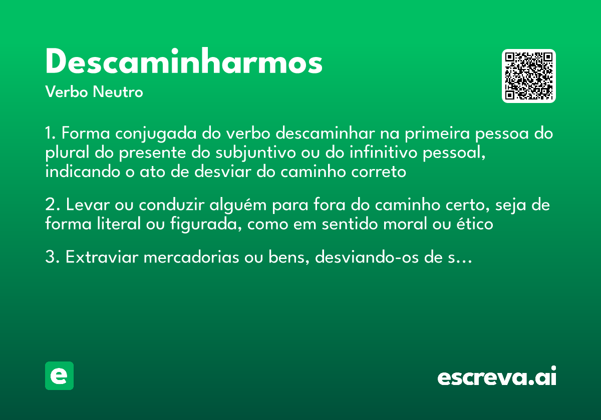 descaminharmos