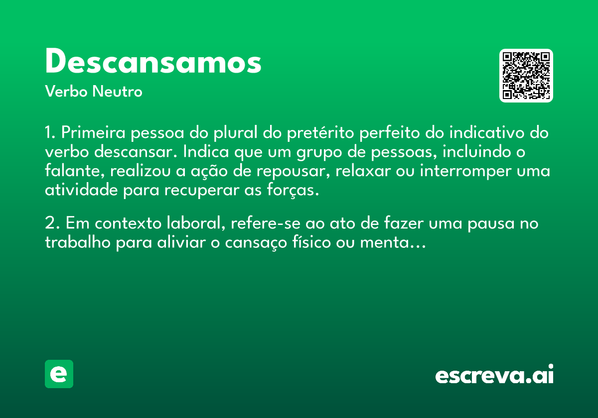 descansamos