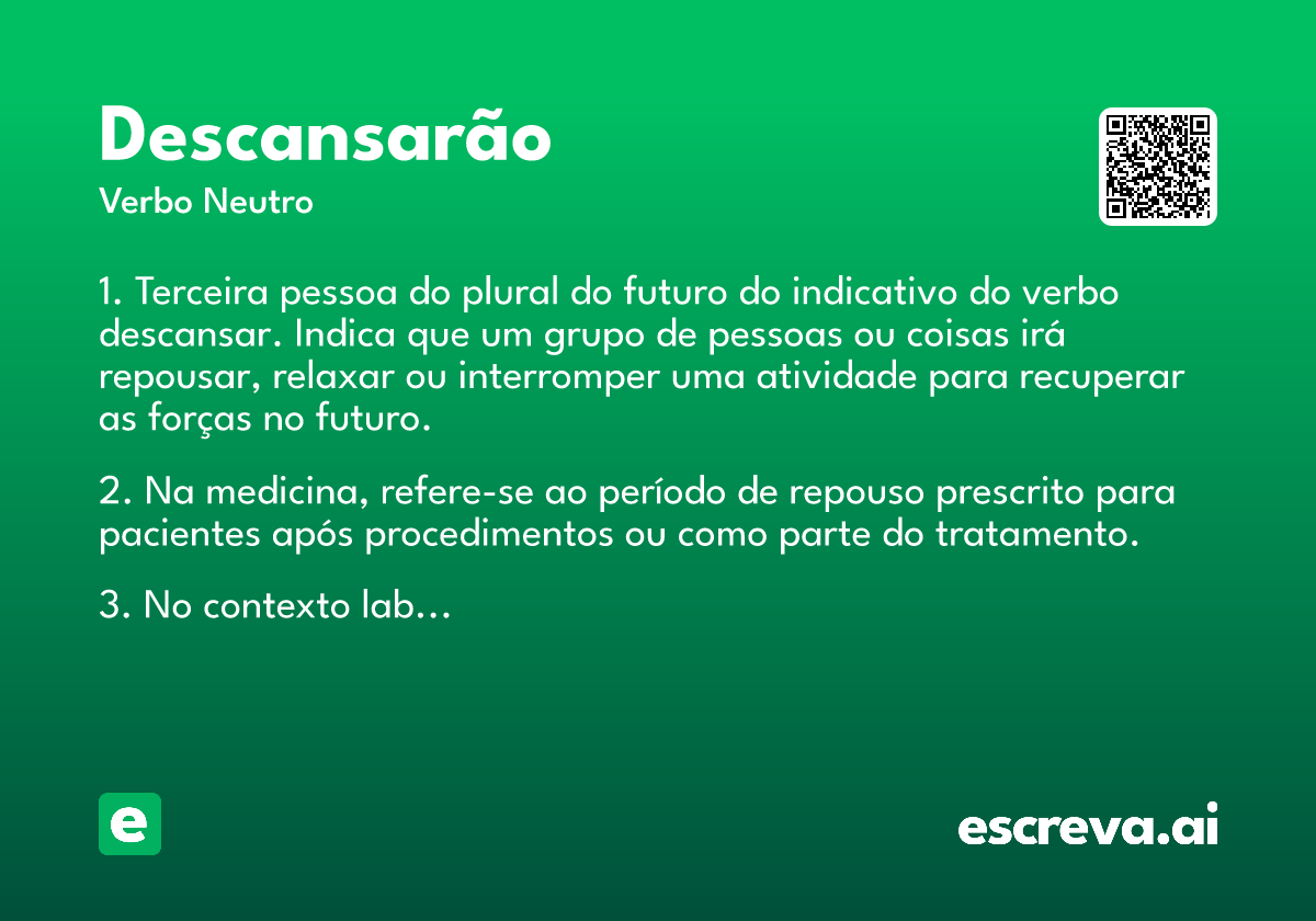descansarão
