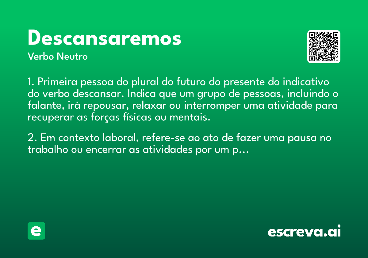 descansaremos