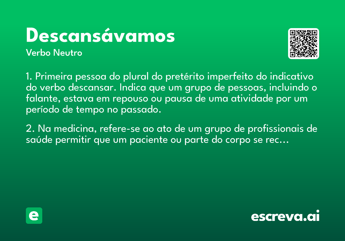 descansávamos