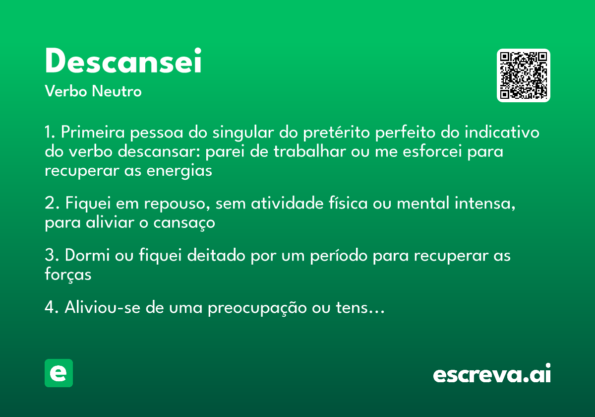 descansei