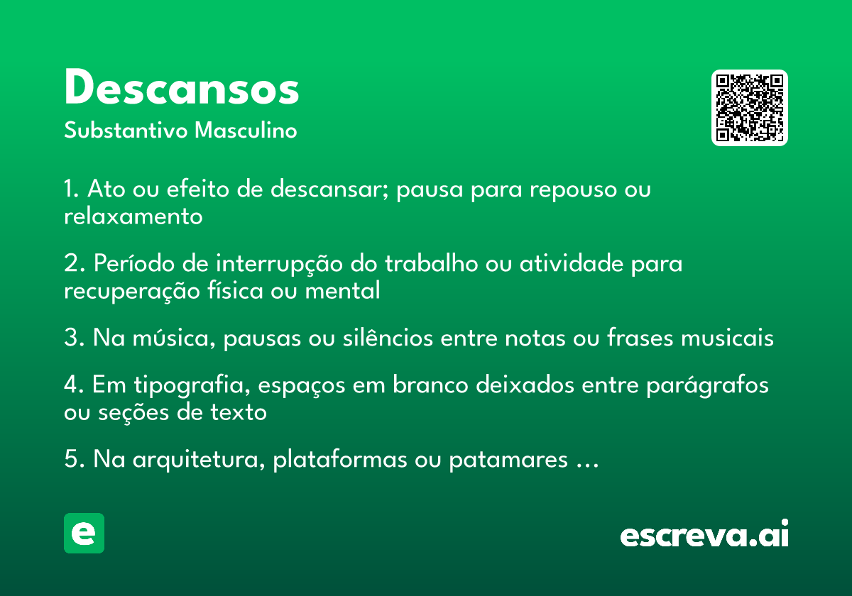 descansos