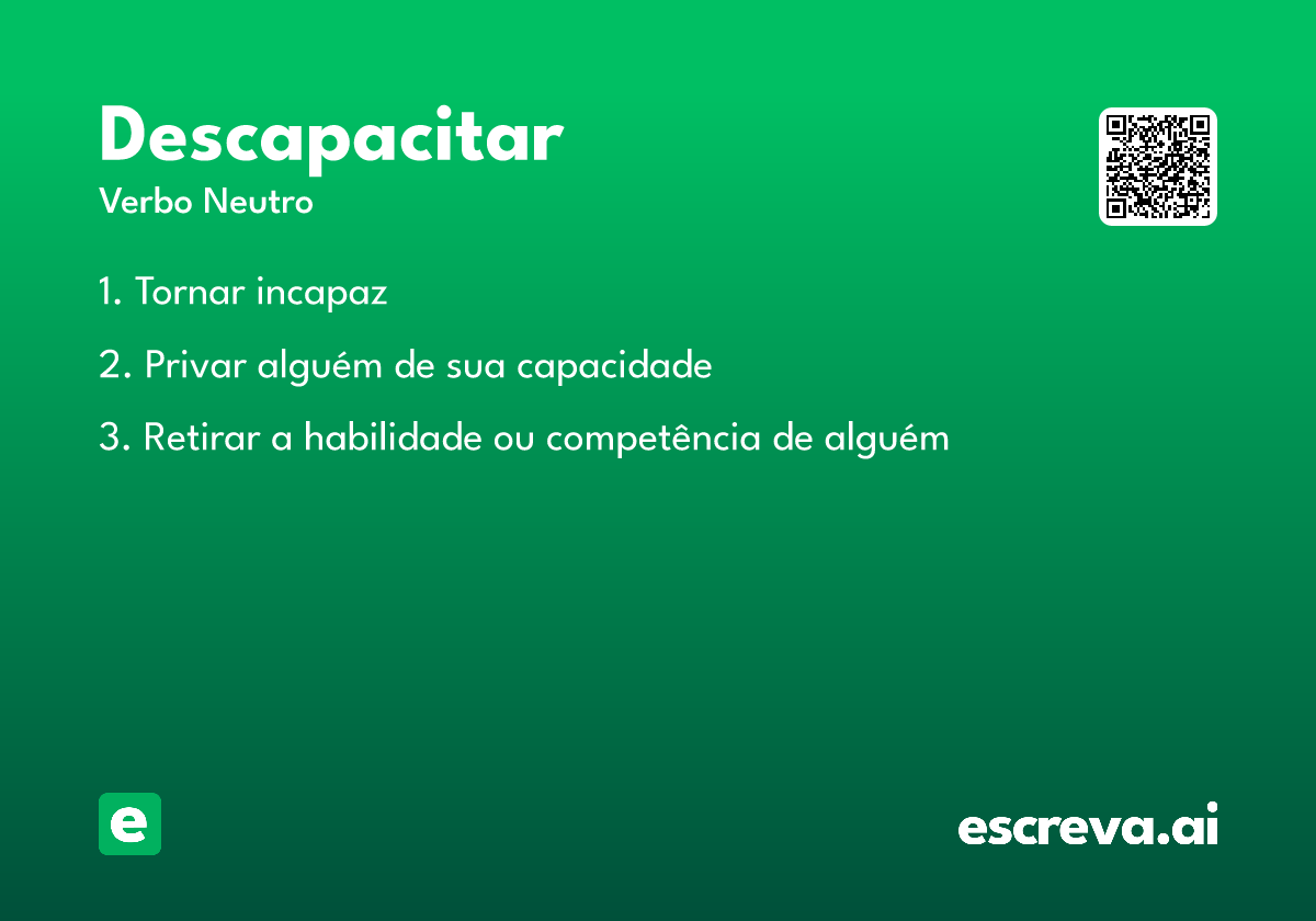 descapacitar