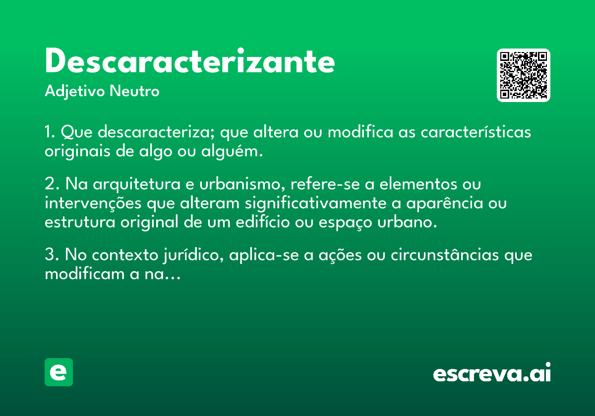 descaracterizante
