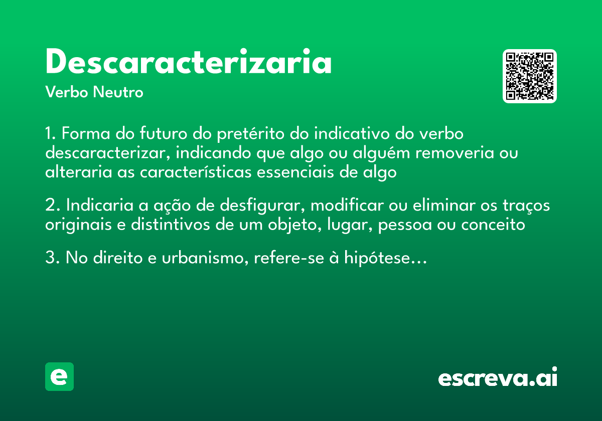 descaracterizaria
