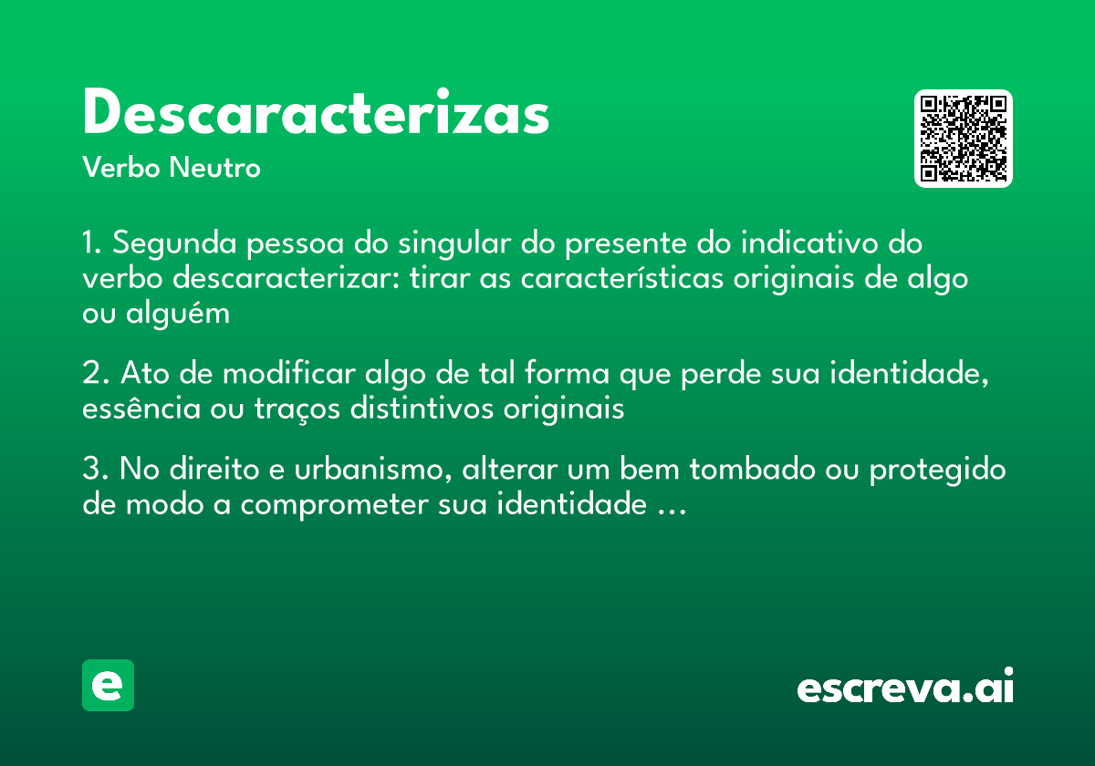 descaracterizas
