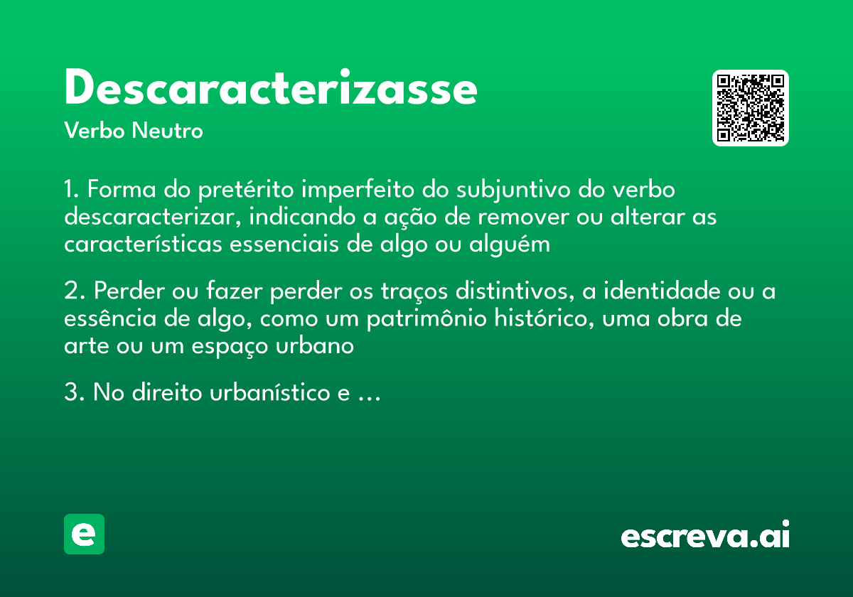 descaracterizasse