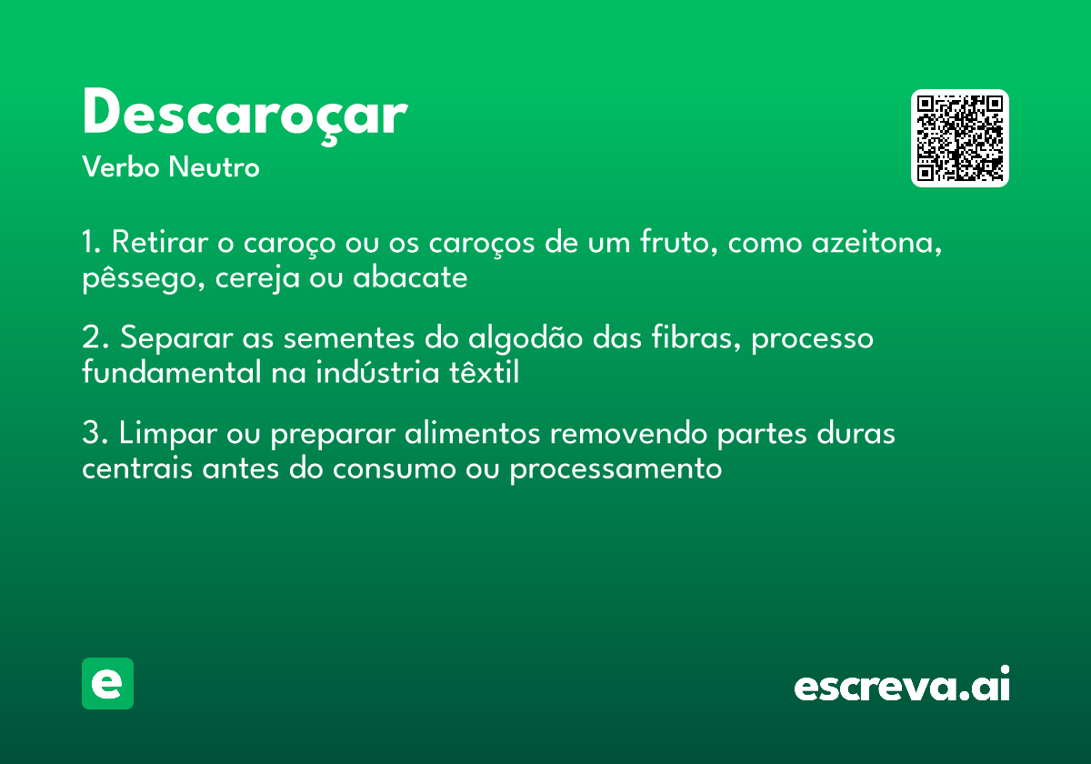 descaroçar