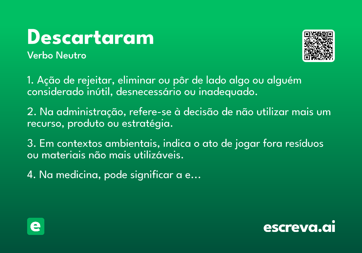 descartaram