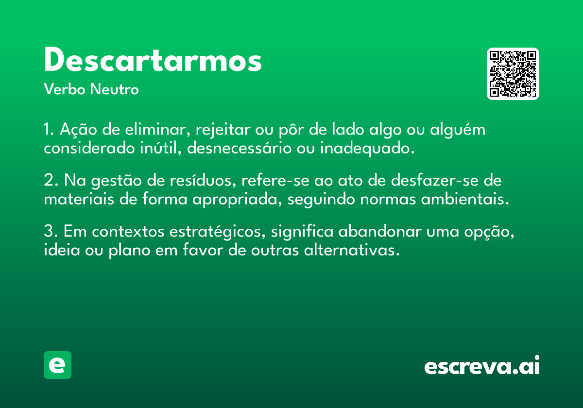 descartarmos