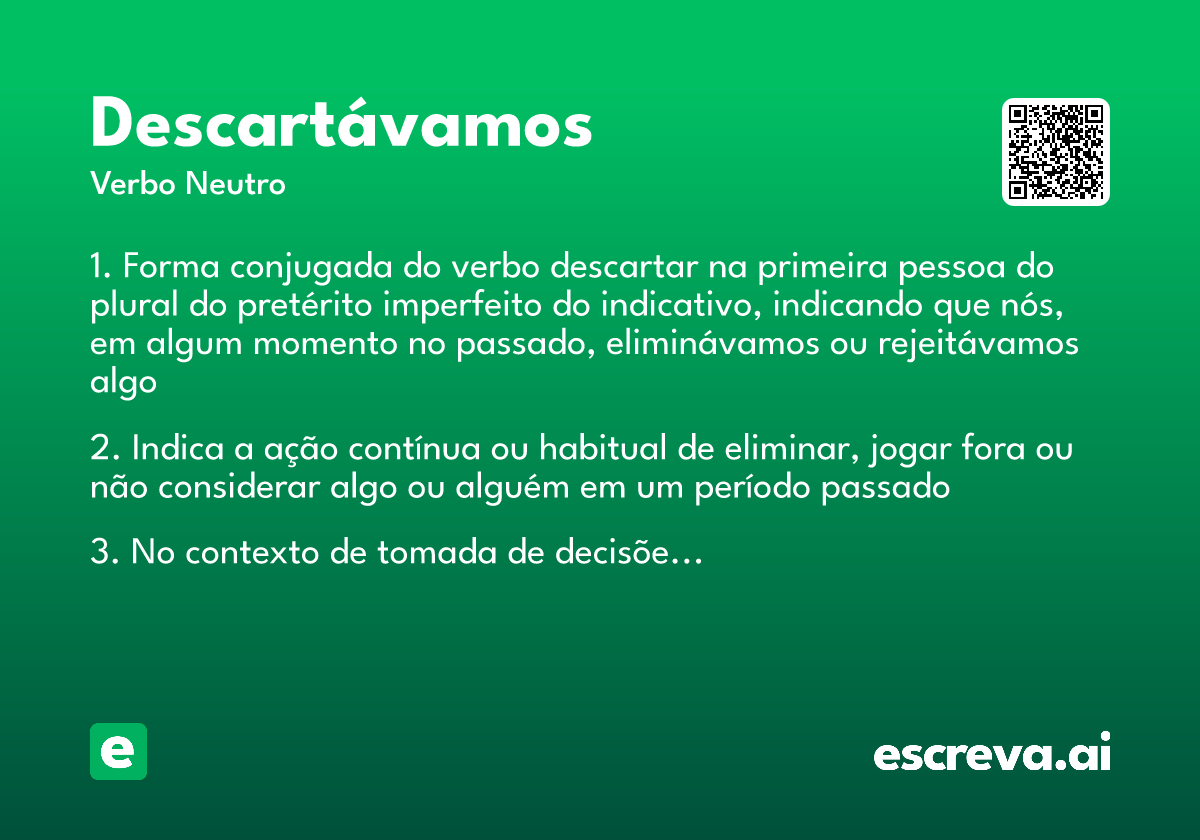 descartávamos